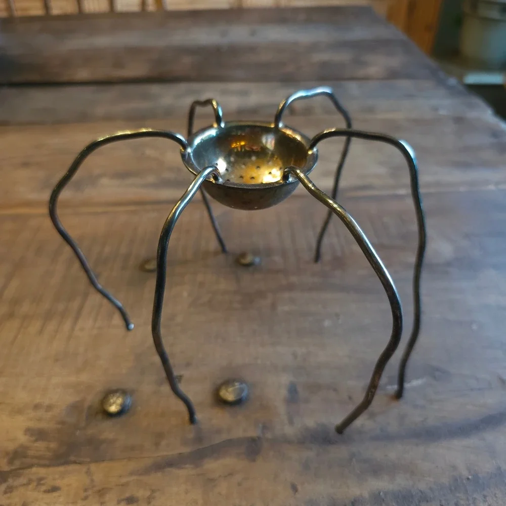 Vintage Silver Metal Spider Tea Strainer Gothic Oddity Decor Michael Aram